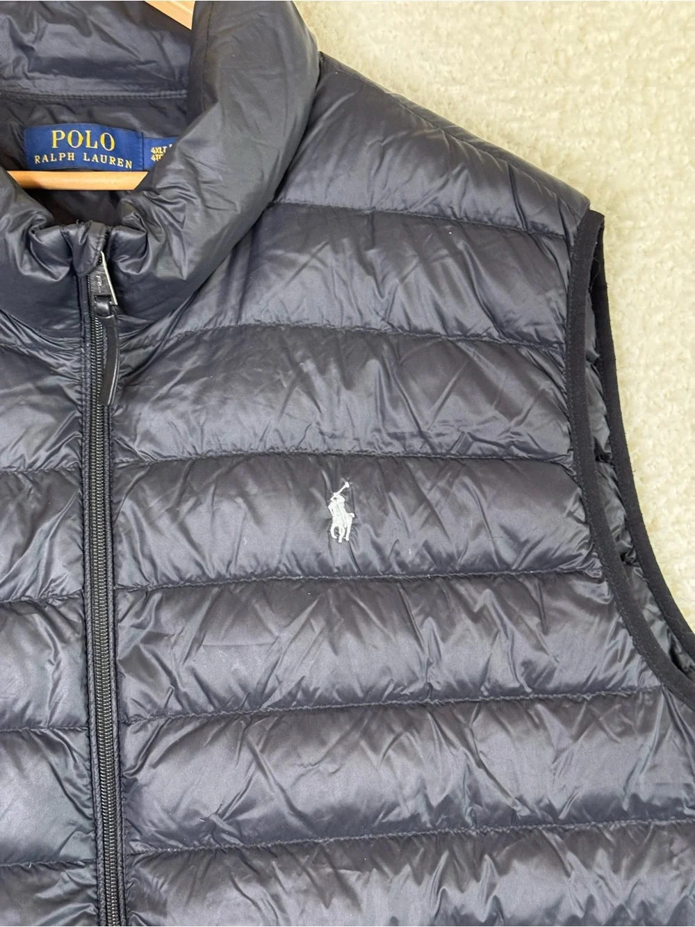 Polo Ralph Lauren Down Puffer Vest Black Men's Size 4XLT Big & Tall